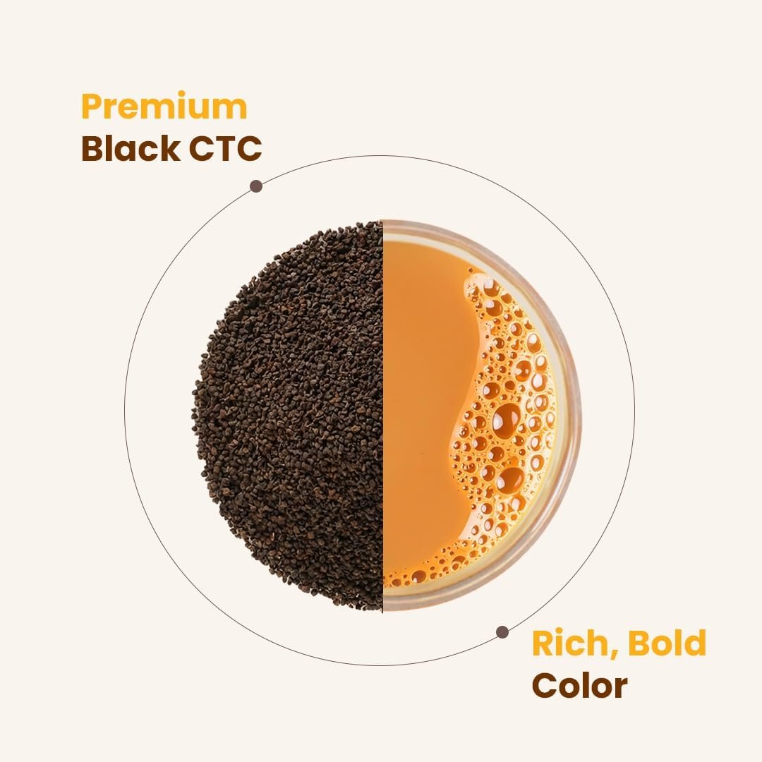 61n rvcxihl. sl1080 Sammvaad Premium Kadak CTC Chai – 250g | Strong & Aromatic Assam Tea | Graded CTC Tea for Rich Flavor | Makes 135 Cups | Freshness Sealed Pack