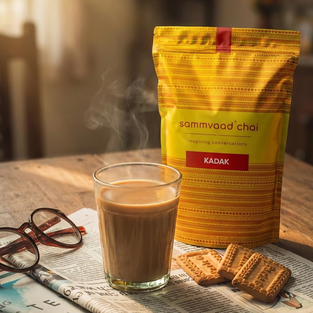 61ne8rnmfll. sl1080 Sammvaad Premium Kadak CTC Chai – 250g | Strong & Aromatic Assam Tea | Graded CTC Tea for Rich Flavor | Makes 135 Cups | Freshness Sealed Pack