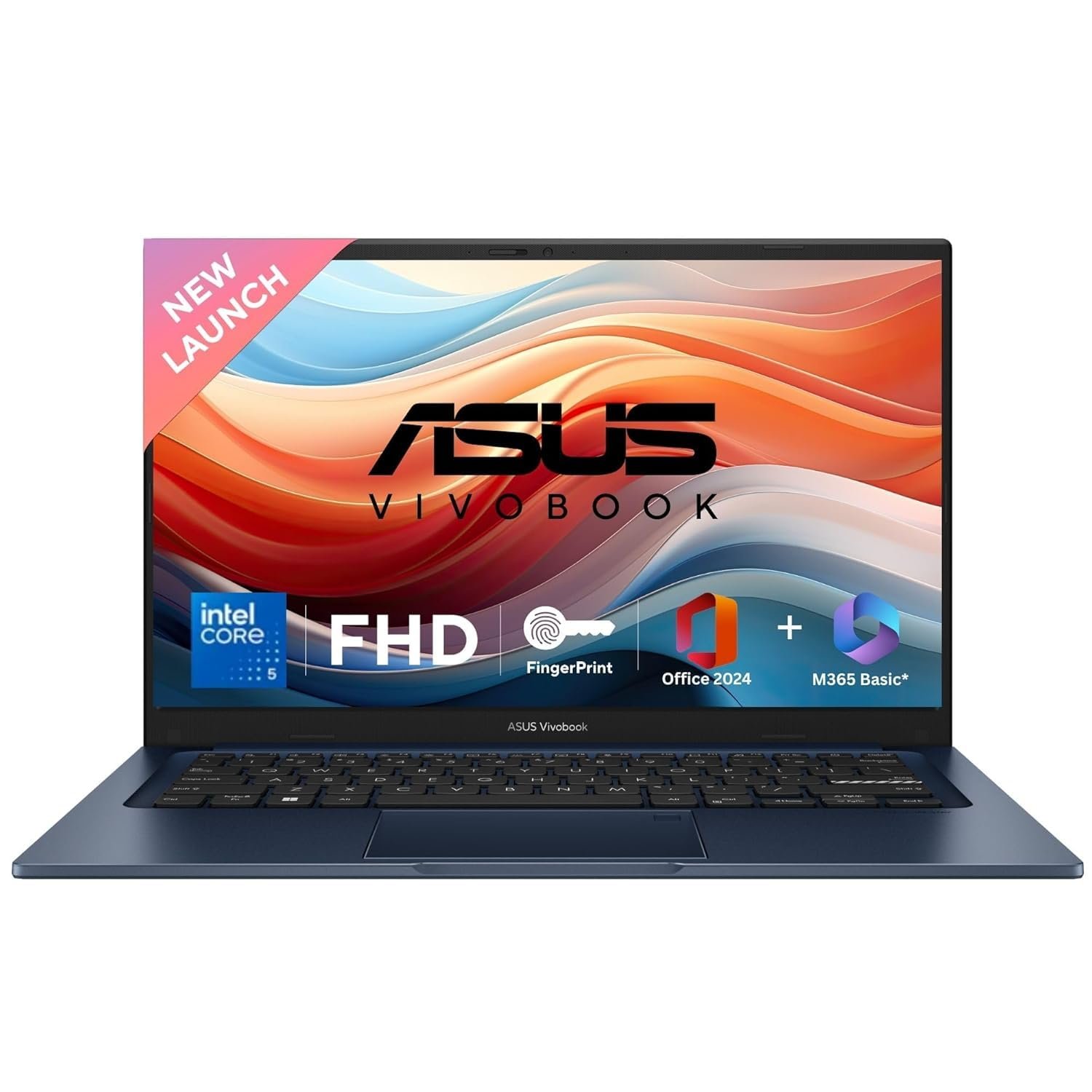 ASUS Vivobook 14, (i5 14th Gen) Intel Core 5 120U, Thin & Light Laptop(16GB RAM/512GB SSD/FHD/14/60Hz/Fingerprint Reader/M365 Basic (1Year)*/Office Home 2024/Quiet Blue/1.4 Kg) X1404VAP-EB1542WS ASUS Vivobook 14, (i5 14th Gen) Intel Core 5 120U, Thin & Light Laptop(16GB RAM/512GB SSD/FHD/14/60Hz/Fingerprint Reader/M365 Basic (1Year)*/Office Home 2024/Quiet Blue/1.4 Kg) X1404VAP-EB1542WS
