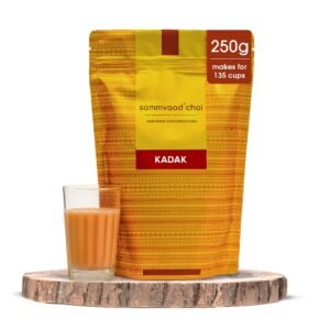 Sammvaad Premium Kadak CTC Chai – 250g | Strong & Aromatic Assam Tea | Graded CTC Tea for Rich Flavor | Makes 135 Cups | Freshness Sealed Pack
