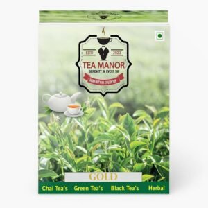 TEA MANOR Gold Tea | Premium Strong Assam CTC Blend Black Tea | Rich Aroma & Deep Amber Color | Natural & Refreshing | 100 G