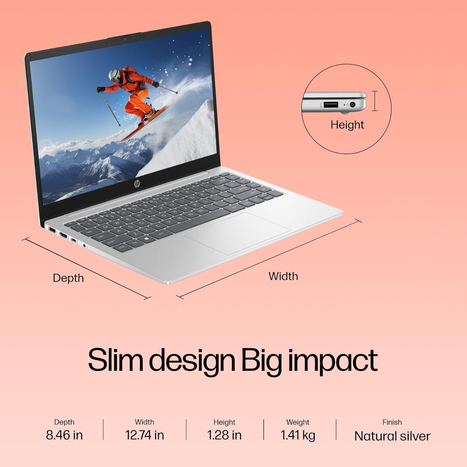 61z0bjjsxgl. sl1500 HP Business 250R G10 (2025) Thin & Light Laptop with Intel Core 3 14th Gen 100U, 16GB RAM, 512GB SSD, 15.6″ IPS Display, Copilot Key, Windows 11 Pro & MS Office 2024, Turbo Silver (1.5 kg)