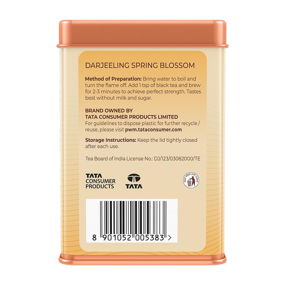 61bl3nw3ahl. sl1000 1868 by Tata Tea Darjeeling Spring Blossom, Premium Black Tea, Handpicked from the Foothills of Darjeeling, 50g