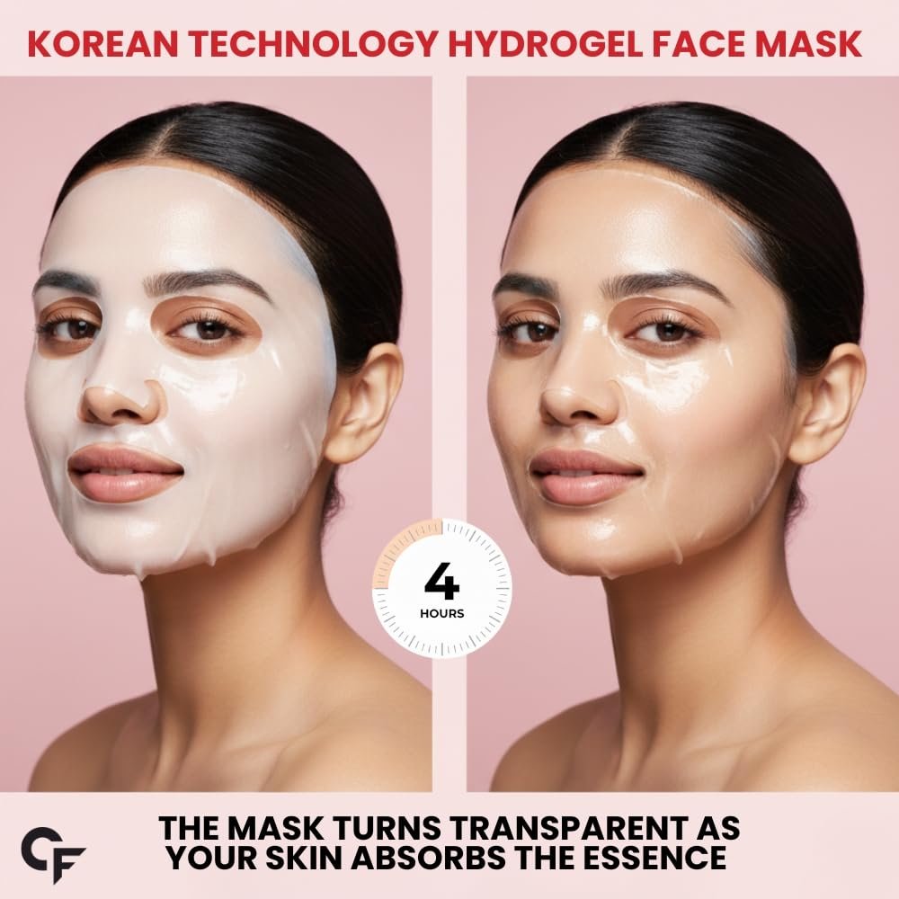 61bofynalsl. sl1000 Carbamide Forte Bio Collagen Mask | Collagen Mask Overnight | Sheet Mask | Korean Glass Skin Overnight Hydrogel Face Mask Sheets for Deep Hydration, Pore Minimizing, Firming & Moisturizing | Paraben-Free | For All Skin Types | 1 Piece – 35g