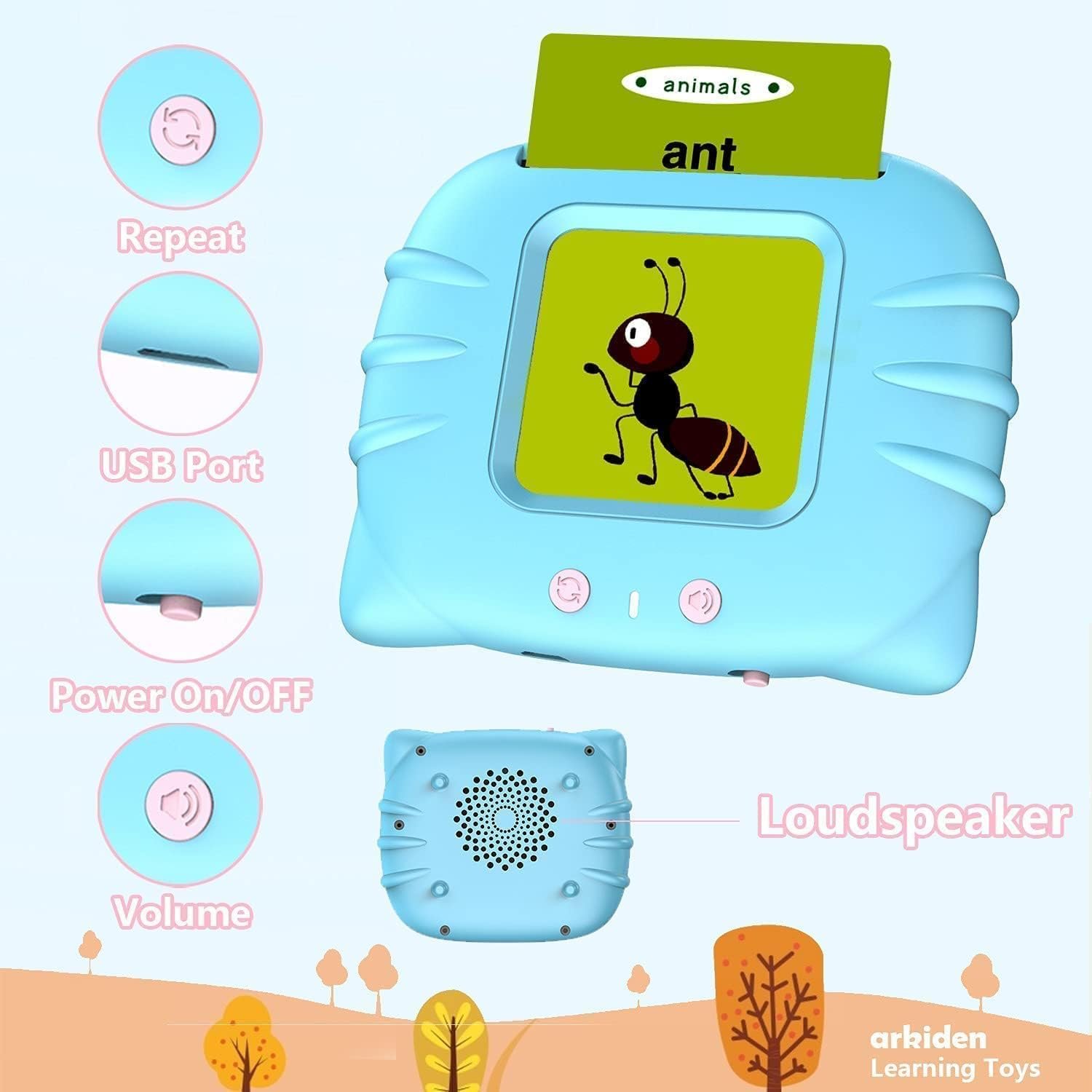 61dpohmphjl. sl1500 Storio Montessori Talking Flash Cards for Kids 2-5 Years | Rechargeable Educational Learning Toy for Toddlers | Cognitive Language Skills Builder for Boys & Girls | Sound Flashcard Device for Babies
