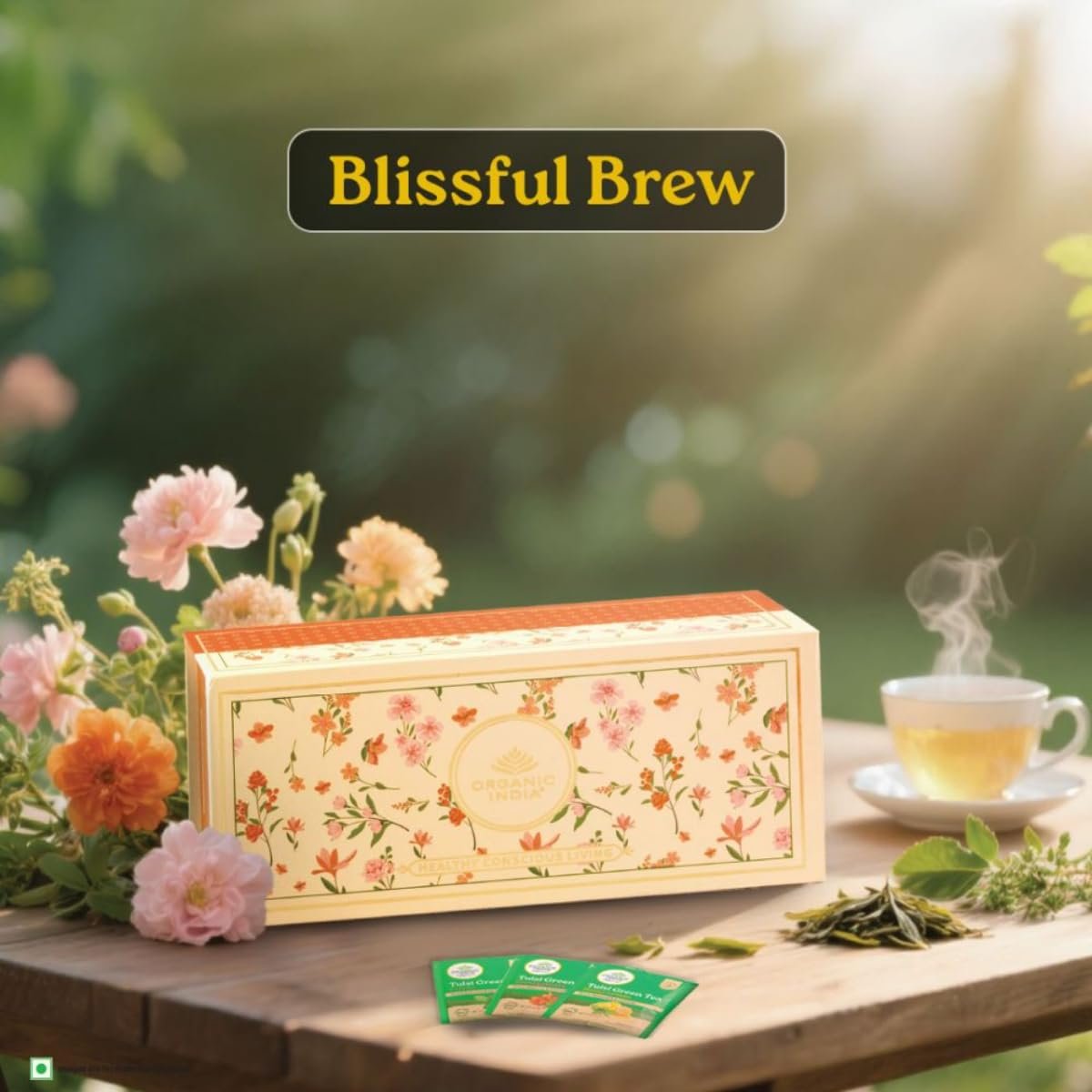 61dor5pwatl. sl1200 A TATA Product – Organic India Blissful Brew Tea Gift Box (60 Assorted Teabags, 11 Flavors) Certified Organic | Stress Relieving | Uplifts Mood | Antioxidant- Rich | Staple- Free Unbleached Tea Bags