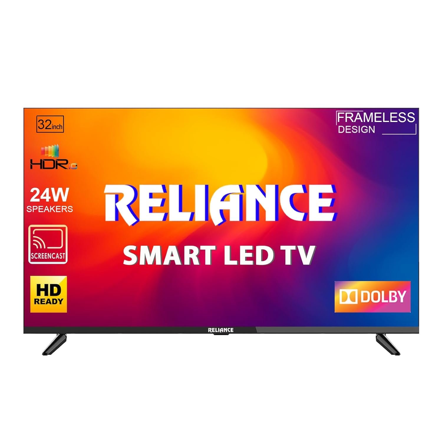 Reliance 80 cm (32 Inch) HD Ready Smart Android LED TV 2026 Edition | 24W Front Boom Speakers | 1000+ Apps | Built-in WiFi | Mobile Screen Cast | Gaming Support | Slim Design Television (RW32MP8676HD) Reliance 80 cm (32 Inch) HD Ready Smart Android LED TV 2026 Edition | 24W Front Boom Speakers | 1000+ Apps | Built-in WiFi | Mobile Screen Cast | Gaming Support | Slim Design Television (RW32MP8676HD)