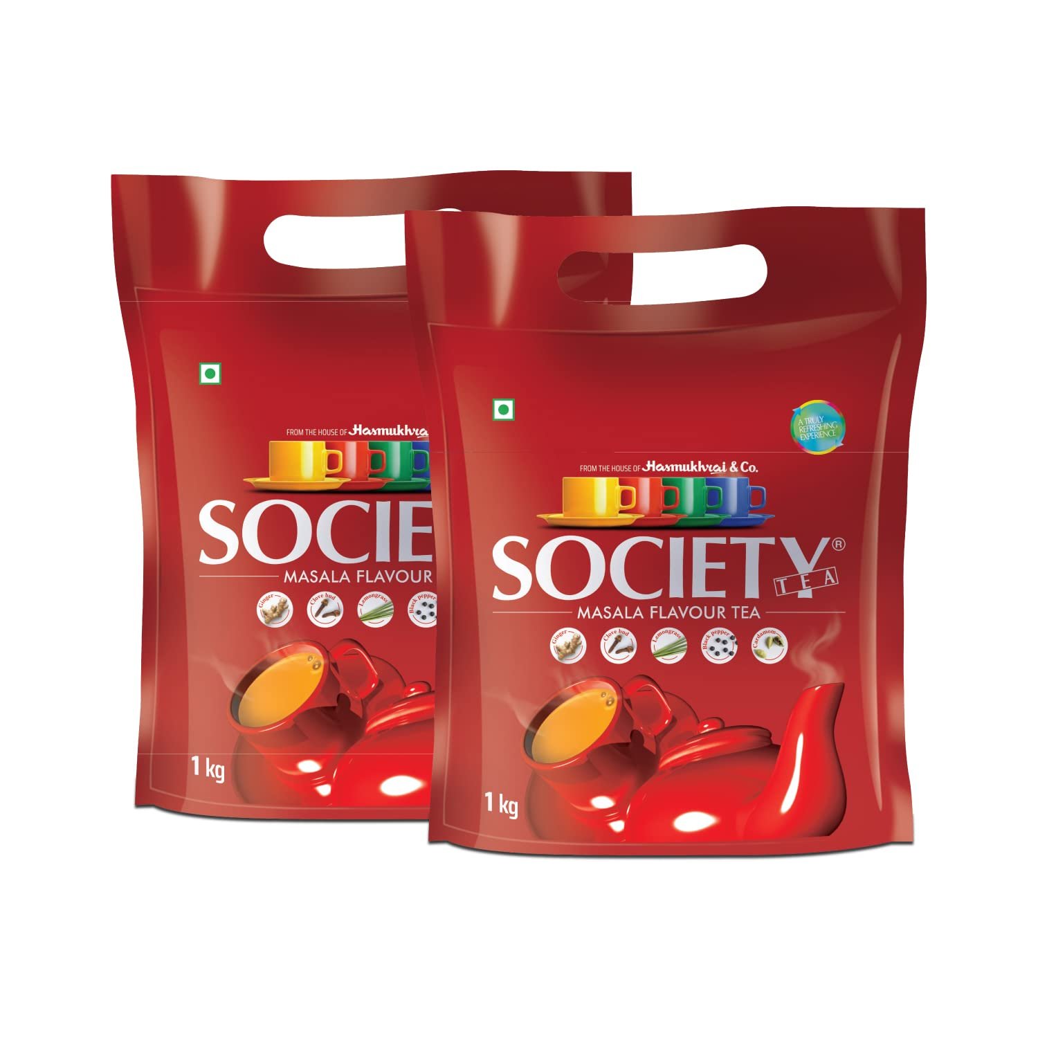 Society Masala Chai — Five-Spice Indian Masala Tea, Real Cardamom Ginger Clove Black Pepper Lemongrass Blended Into Assam CTC, Hasmukhrai & Co. Since 1924 | 1 kg Pouch | No Flavouring Society Masala Chai — Five-Spice Indian Masala Tea, Real Cardamom Ginger Clove Black Pepper Lemongrass Blended Into Assam CTC, Hasmukhrai & Co. Since 1924 | 1 kg Pouch | No Flavouring