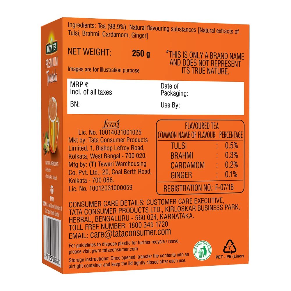 712fntvm7cl. sl1000 Tata Tea Premium Teaveda | Premium Assam Tea Leaves | 250g