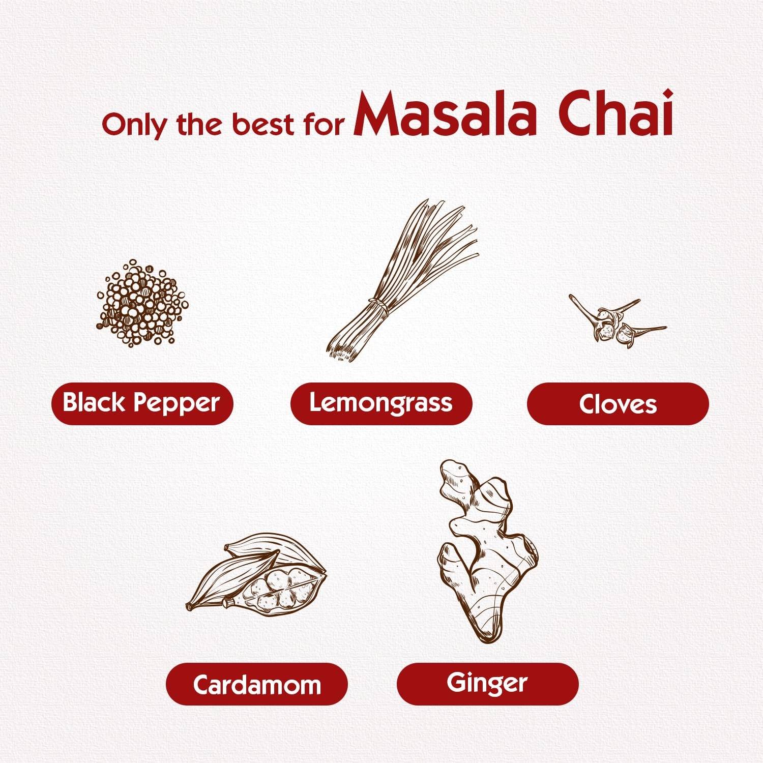 71au4hetehl. sl1500 Society Masala Chai — Five-Spice Indian Masala Tea, Real Cardamom Ginger Clove Black Pepper Lemongrass Blended Into Assam CTC, Hasmukhrai & Co. Since 1924 | 1 kg Pouch | No Flavouring