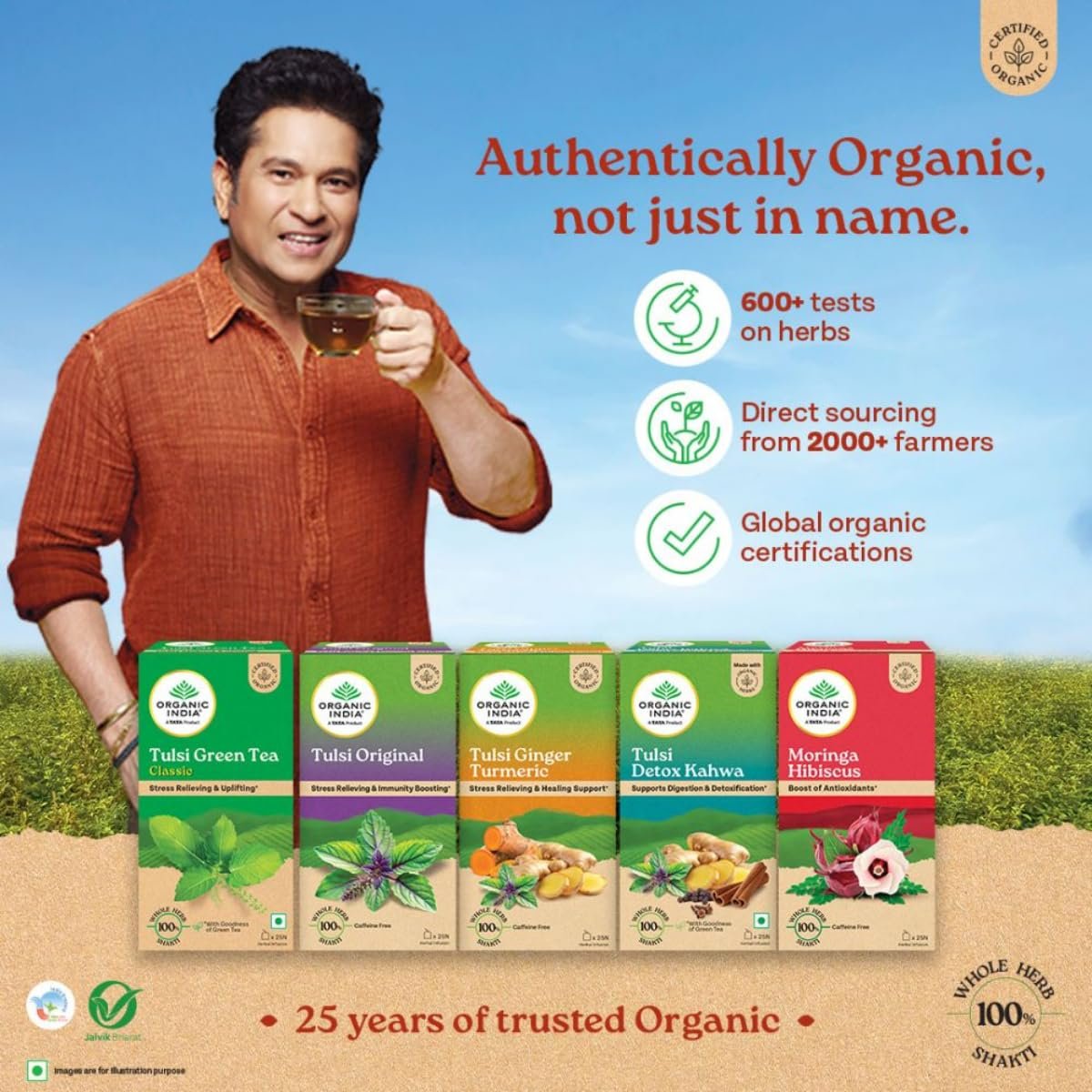 71qmzd1yqrl. sl1200 A TATA Product – Organic India Blissful Brew Tea Gift Box (60 Assorted Teabags, 11 Flavors) Certified Organic | Stress Relieving | Uplifts Mood | Antioxidant- Rich | Staple- Free Unbleached Tea Bags
