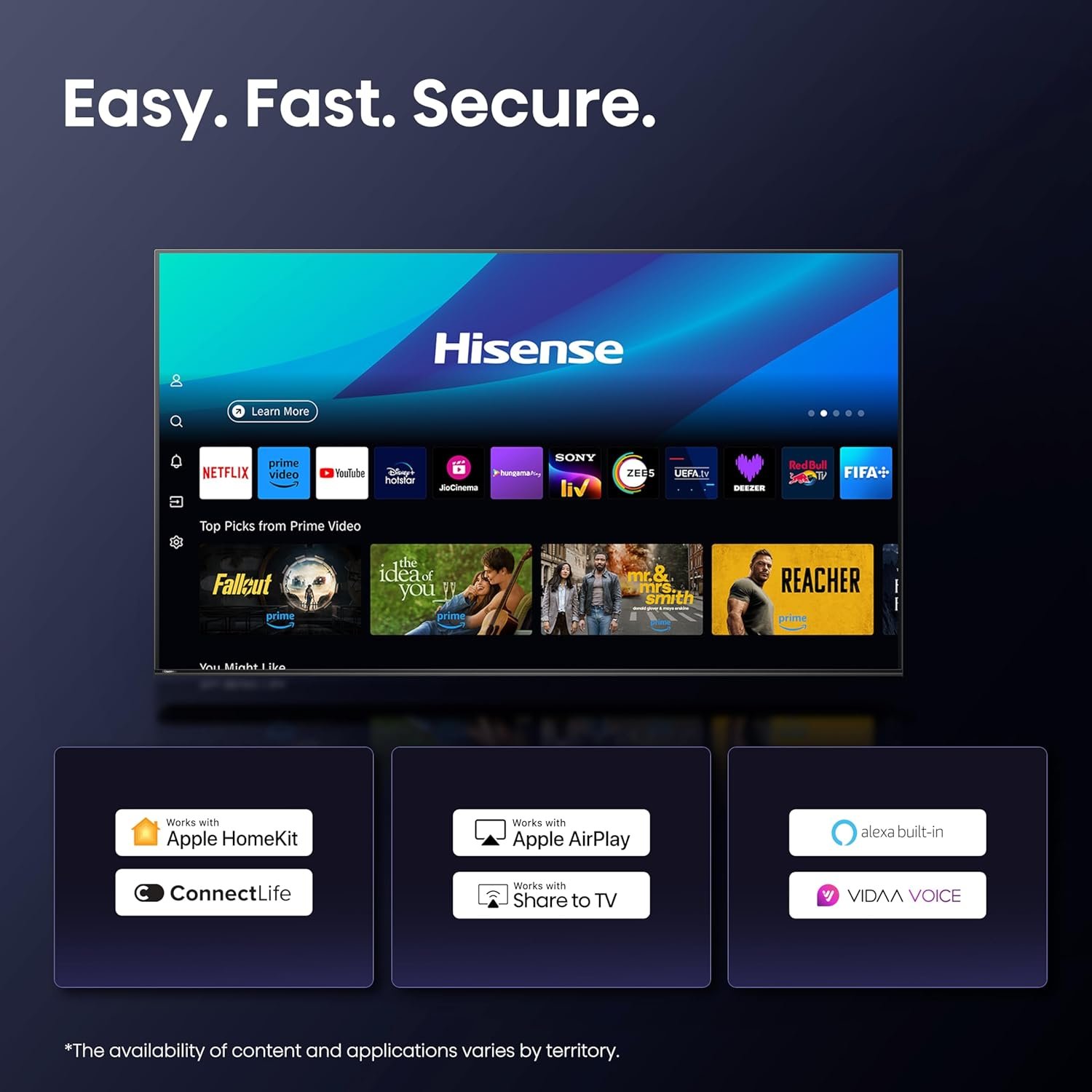 71vwih27mxl. sl1500 1781644642 8069 Hisense 139 cm (55 Inches) 4K Ultra HD Smart QLED TV | Dolby Vision Atmos, HDR10+ Adaptive | 144 Hz Game Mode Pro | AI 4K Upscaler | VIDAA OS | 55E7Q PRO (Charcoal Grey)