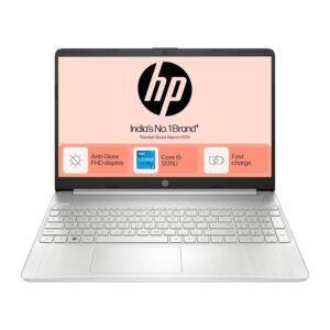 HP Laptop 15, 12th Gen Intel® Core™ i5-1235U, 15.6-inch(39.6 cm), FHD, 8GB DDR4,512GB SSD,Dual Speakers,Win 11 Home 64, Silver,1.69 kg,15s-fr5007TU