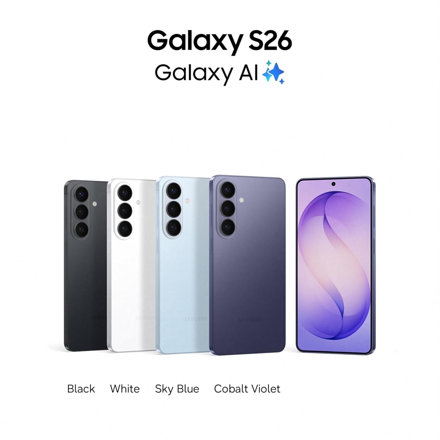 71tdh6cb2kl. sl1500 Samsung Galaxy S26 5G (Cobalt Violet, 12GB RAM, 512GB Storage), AI Phone, Photo Assist, Creative Studio, 50MP Camera with ProVisual Engine, Powerful Customized Processor and 4300mAh Battery