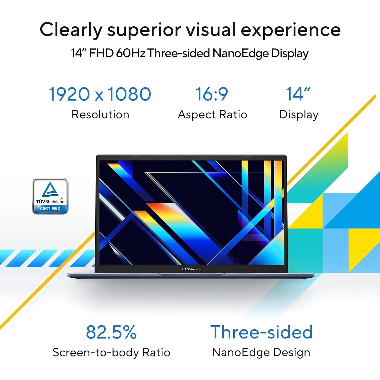 813eticpg8l. sl1500 ASUS Vivobook 14, (i5 14th Gen) Intel Core 5 120U, Thin & Light Laptop(16GB RAM/512GB SSD/FHD/14/60Hz/Fingerprint Reader/M365 Basic (1Year)*/Office Home 2024/Quiet Blue/1.4 Kg) X1404VAP-EB1542WS