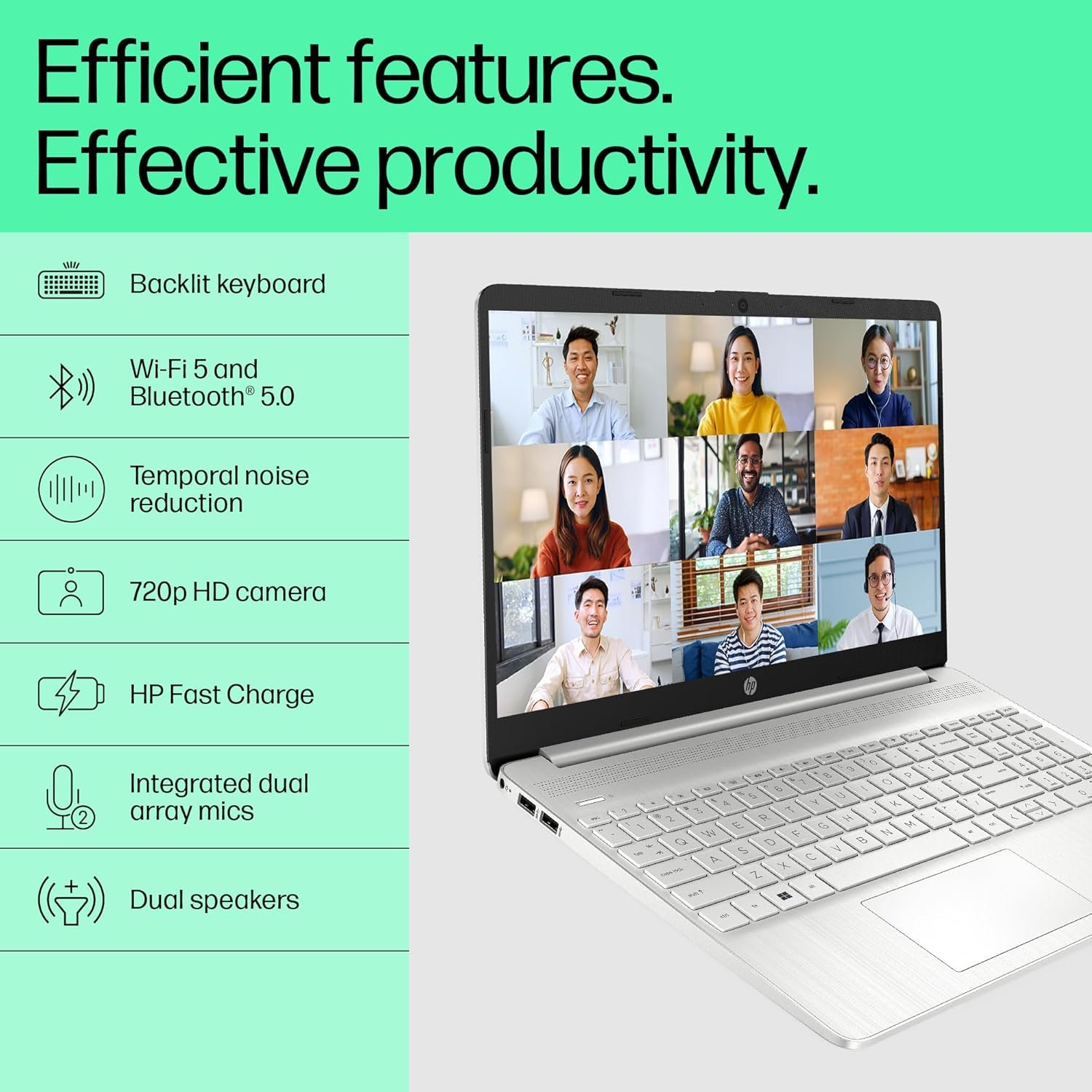 8153nsdi6ul. sl1500 HP Laptop 15, 12th Gen Intel® Core™ i5-1235U, 15.6-inch(39.6 cm), FHD, 8GB DDR4,512GB SSD,Dual Speakers,Win 11 Home 64, Silver,1.69 kg,15s-fr5007TU