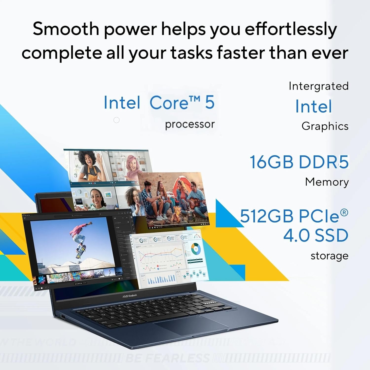81x h8uubbl. sl1500 ASUS Vivobook 14, (i5 14th Gen) Intel Core 5 120U, Thin & Light Laptop(16GB RAM/512GB SSD/FHD/14/60Hz/Fingerprint Reader/M365 Basic (1Year)*/Office Home 2024/Quiet Blue/1.4 Kg) X1404VAP-EB1542WS