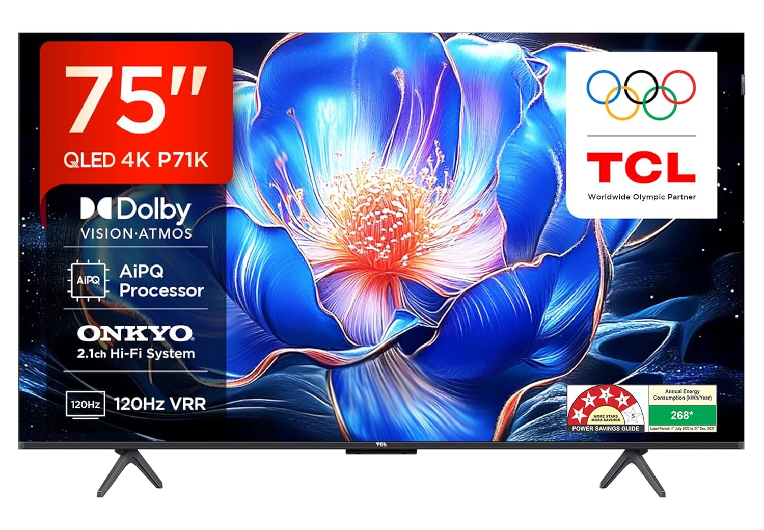 TCL 189 cm (75 inches) 4K Ultra HD Smart QLED Google TV 75P71K TCL 189 cm (75 inches) 4K Ultra HD Smart QLED Google TV 75P71K