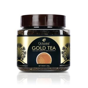 Octavius Gold CTC Tea - 250 Gm Jar | Consists 85% Kadak Assam Black Tea & 15% Aromatic Darjeeling Long Leaf Tea| Perfect Combination Of Strength & Aroma|Blended For Tea Connoisseurs | 250g
