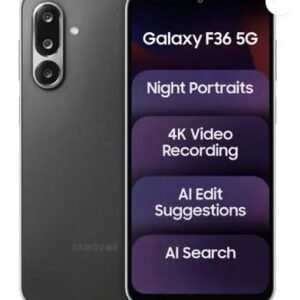 Samsung Galaxy F36 5G (Black, 6GB RAM, 128GB Storage) | Exynos 1380 Processor | 50MP Triple Camera | 6.7" Super AMOLED Display | 5000mAh Battery | 5G Smartphone