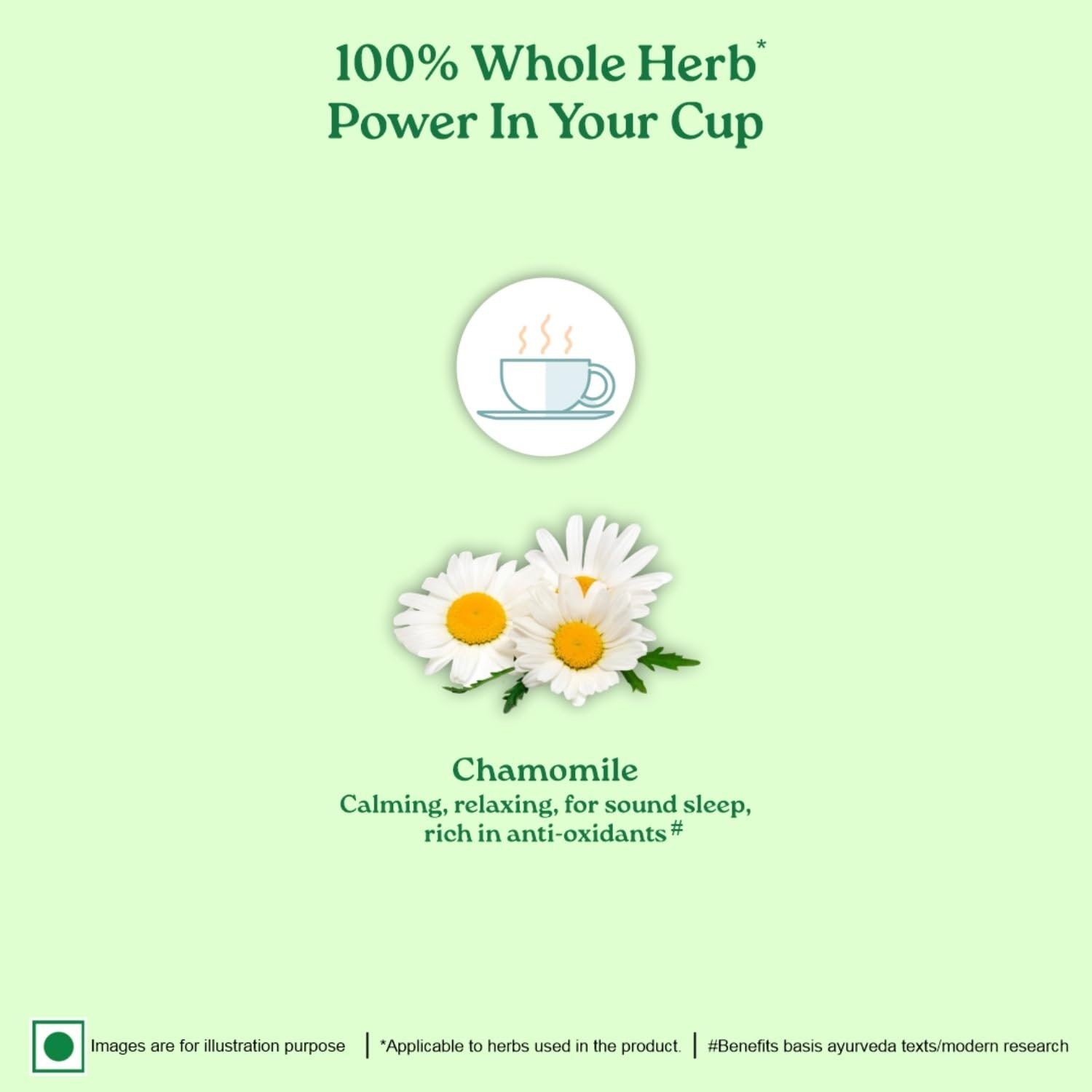 51cqn3waxvl. sl1500 A TATA Product – Organic India Simply Chamomile Infusion, 25 Tea Bags, Certified Organic, Soothing & Relaxing, Caffeine-Free, Whole Herb Blend