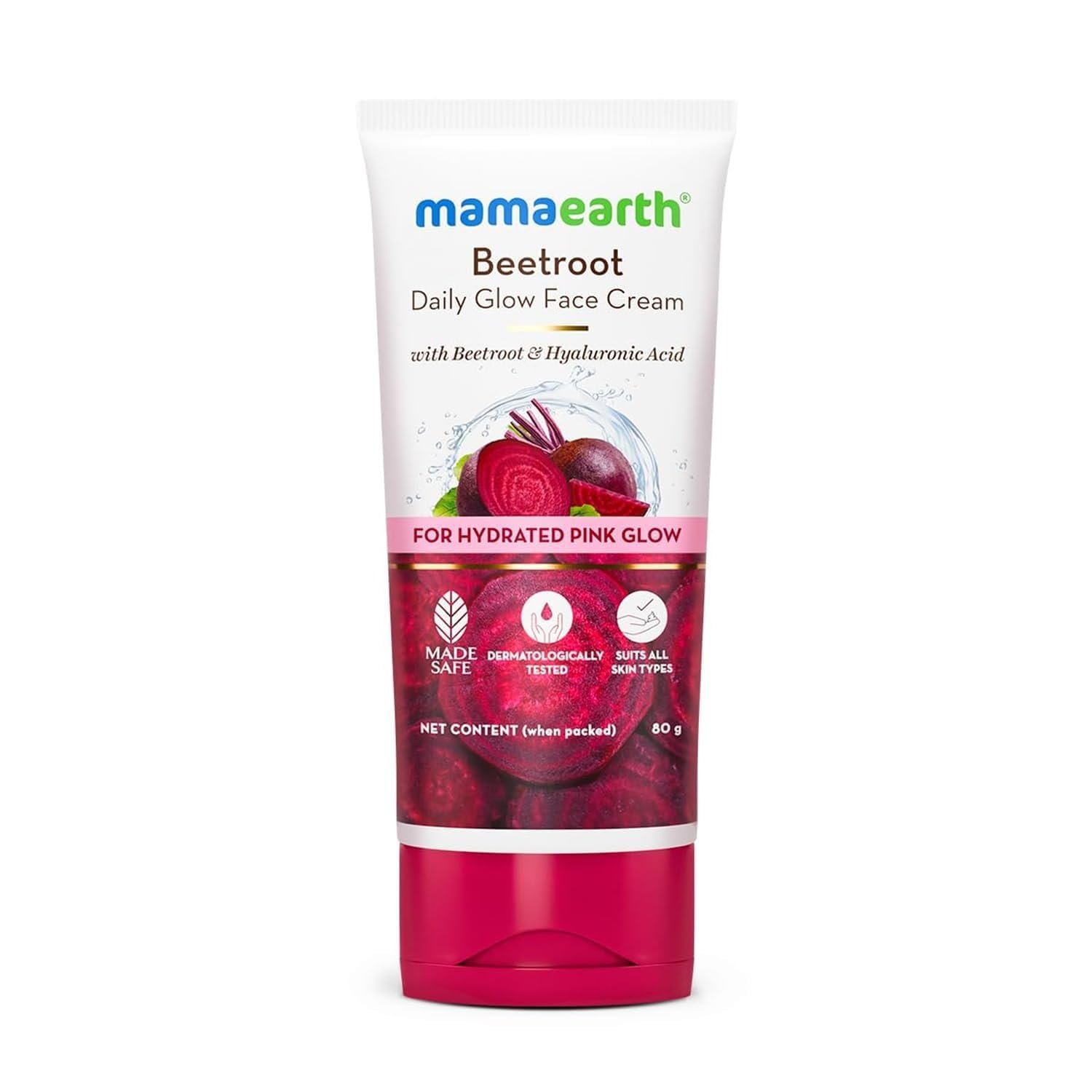 Mamaearth Beetroot Daily Glow Face Cream With Beetroot & Hyaluronic Acid - 80 g | Gives Hydrated Pink Glow | Gives Instant Brightening Effect | Lightweight & Non-Greasy | Natural Glow | For All Skin Types Mamaearth Beetroot Daily Glow Face Cream With Beetroot & Hyaluronic Acid - 80 g | Gives Hydrated Pink Glow | Gives Instant Brightening Effect | Lightweight & Non-Greasy | Natural Glow | For All Skin Types