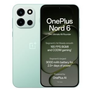 OnePlus Nord 6 | 8GB+256GB | Fresh Mint | Snapdragon 8s Gen 4 | Segment's First Stable 165FPS Gaming | Segment's Largest 9000mAh Battery | Most Complete IP Rating | Personalized AI