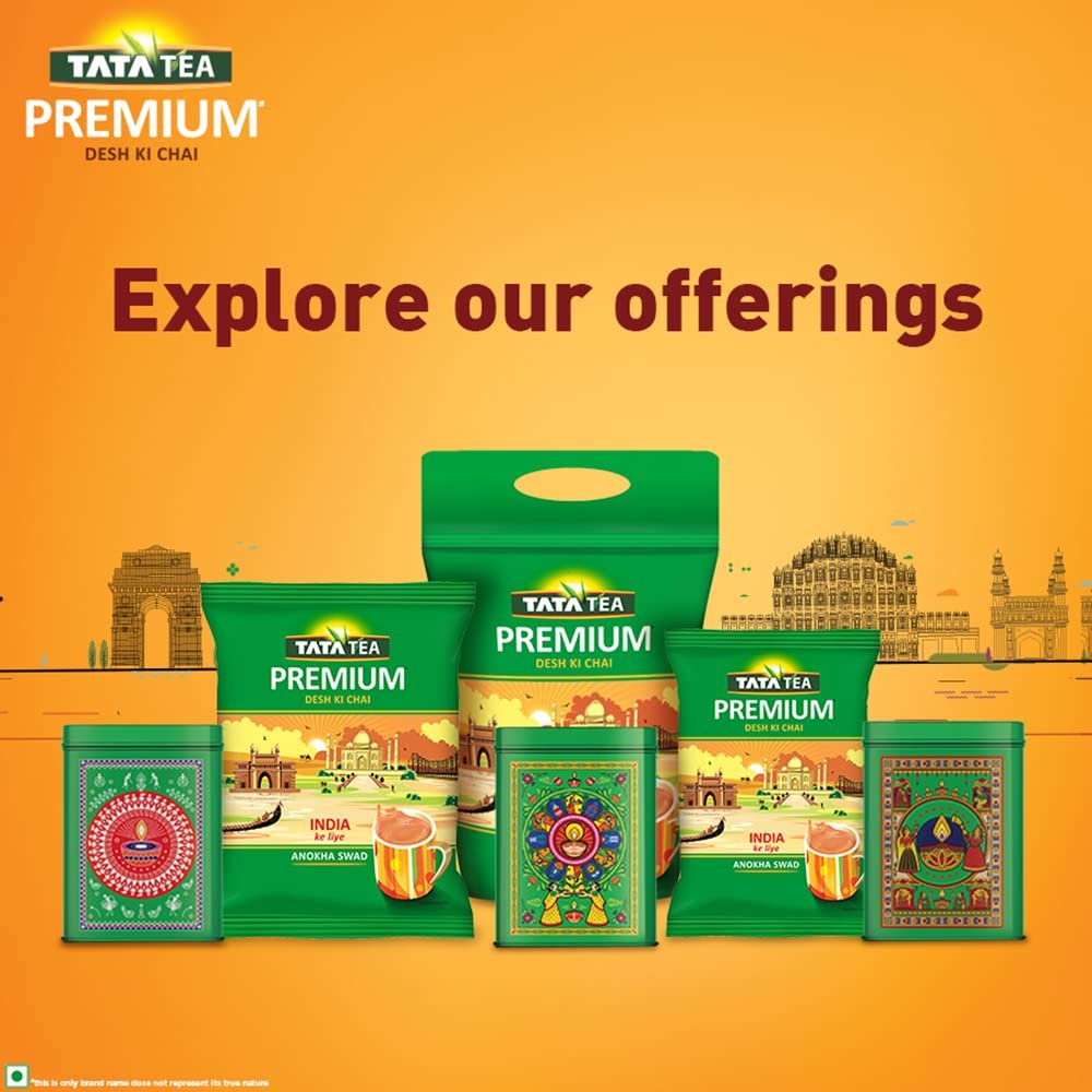 61svkl0ajxl. sl1000 Tata Tea Premium Desh Ki Chai, Unique Blend Crafted For Chai Lovers Across India, Black Tea, Loose Leaves, 500g