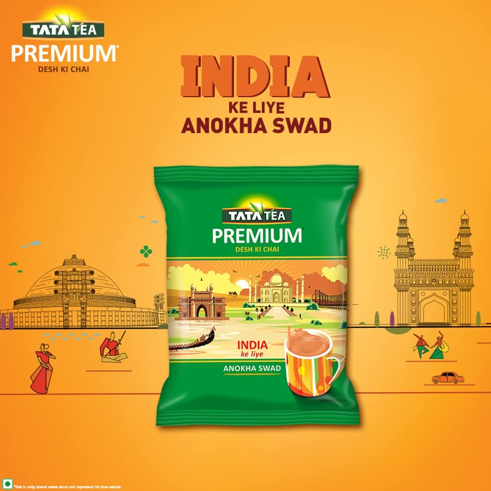 61de7bhagvl. sl1000 Tata Tea Premium Desh Ki Chai, Unique Blend Crafted For Chai Lovers Across India, Black Tea, Loose Leaves, 500g