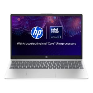 HP 15 AI Laptop, Intel Core Ultra 5 125H, 10-12 Tops, 8GB DDR5, 512GB SSD, 15.6-inch(39.6cm), FHD Laptop, Intel Graphics, Backlit KB, 1080p FHD Camera (Win 11, Office 2021, Grey, 1.65 kg) fd1098TU
