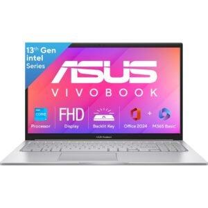 ASUS Vivobook 15, 13th Gen, Intel Core i3-1315U, 16GB RAM, 512GB SSD, FHD, Anti-Glare, 15.6", 39.6 cm, Windows 11 Home, M365 Basic(1yr)* Office24, Cool Silver, 1.70 kg, X1504VA-BQ341WS, Laptop