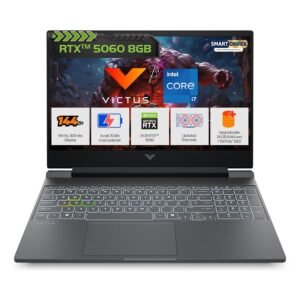 HP Smartchoice Victus, 13th Gen Intel Core i7-13620H, 8GB RTX 5060, 24GB DDR5(Upgradeable) 1TB SSD, 144Hz, FHD, 15.6"/39.6cm, Win11, M365(1yr)*Office 24, Mica Silver,2.29Kg,fa2308TX, RGB Gaming Laptop