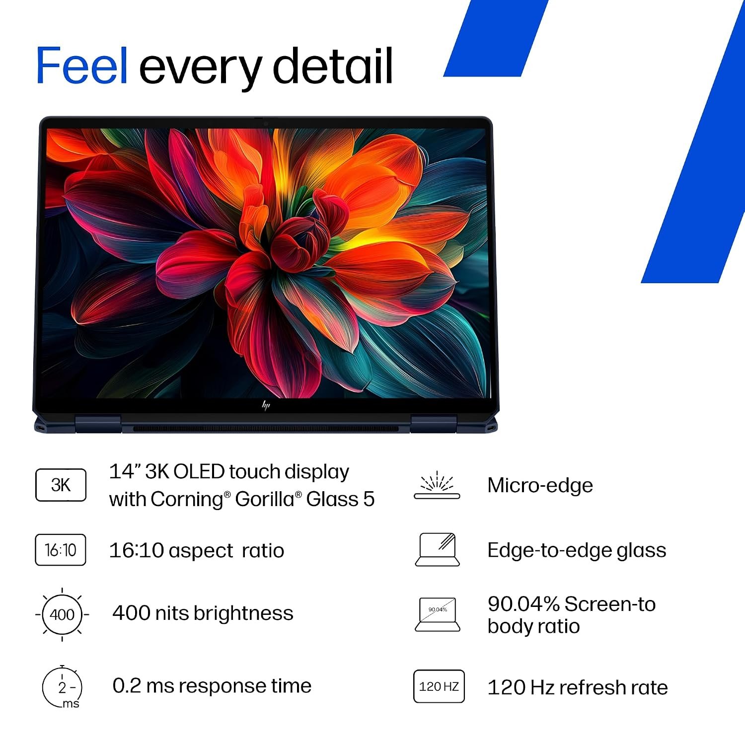 71q2nllhrvl. sl1500 1787048451 6883 HP Omnibook Ultra Flip (Previously Spectre), Intel Core Ultra 9 288V (32GB LPDDR5x, 1TB SSD), 3K, OLED, 120 Hz, 14/35.6cm, Win11, M365* Office24, Blue, 1.34kg, fh0368tu, 9MP Camera, Backlit Laptop