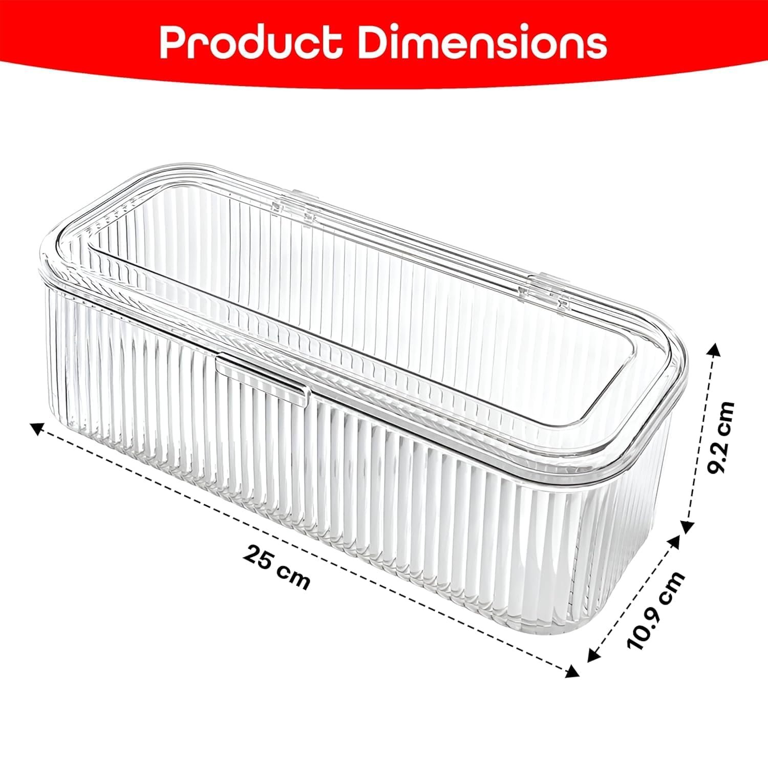 71hb3kkmqnl. sl1500 SR Makeup Organizer Box | Flip Top Lid, Portable Countertop Cosmetic Storage for Brushes, Lipsticks, Hair Bands – Dust-Proof Sealed Container for Beauty Products